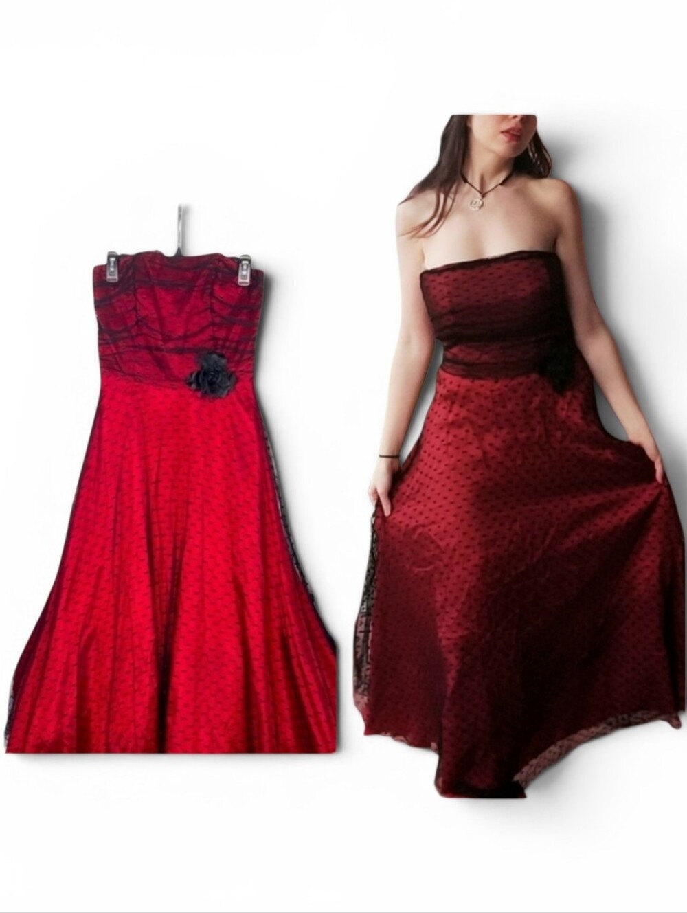 Vintage Scott Mcclintock Strapless Goth Gown